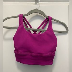 Lululemon Ribbed Cross Back Padded Sports Bra Size 0
